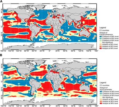 Spatial heterogeneity of long-range dependence and self-similarity of global sea surface chlorophyll concentration with their environmental impact factors analysis